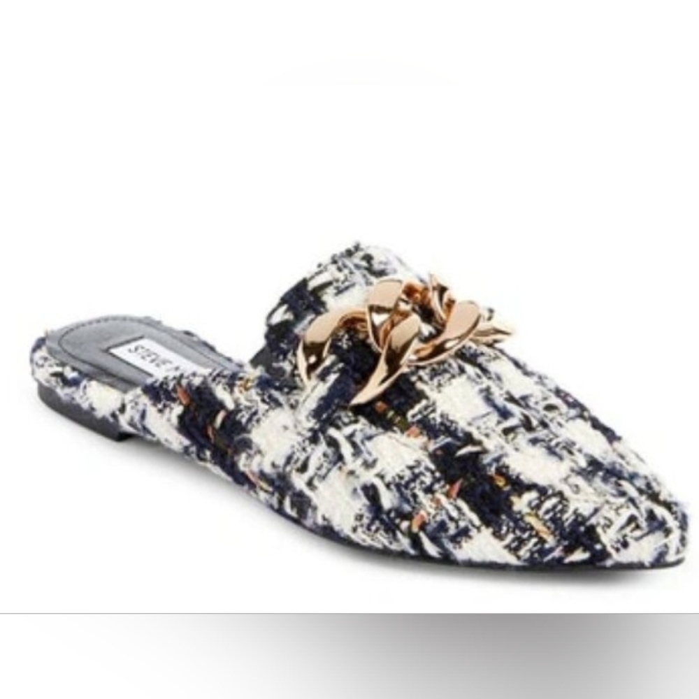 NWOT Steve Madden Finely Women's Gold Chain Mules